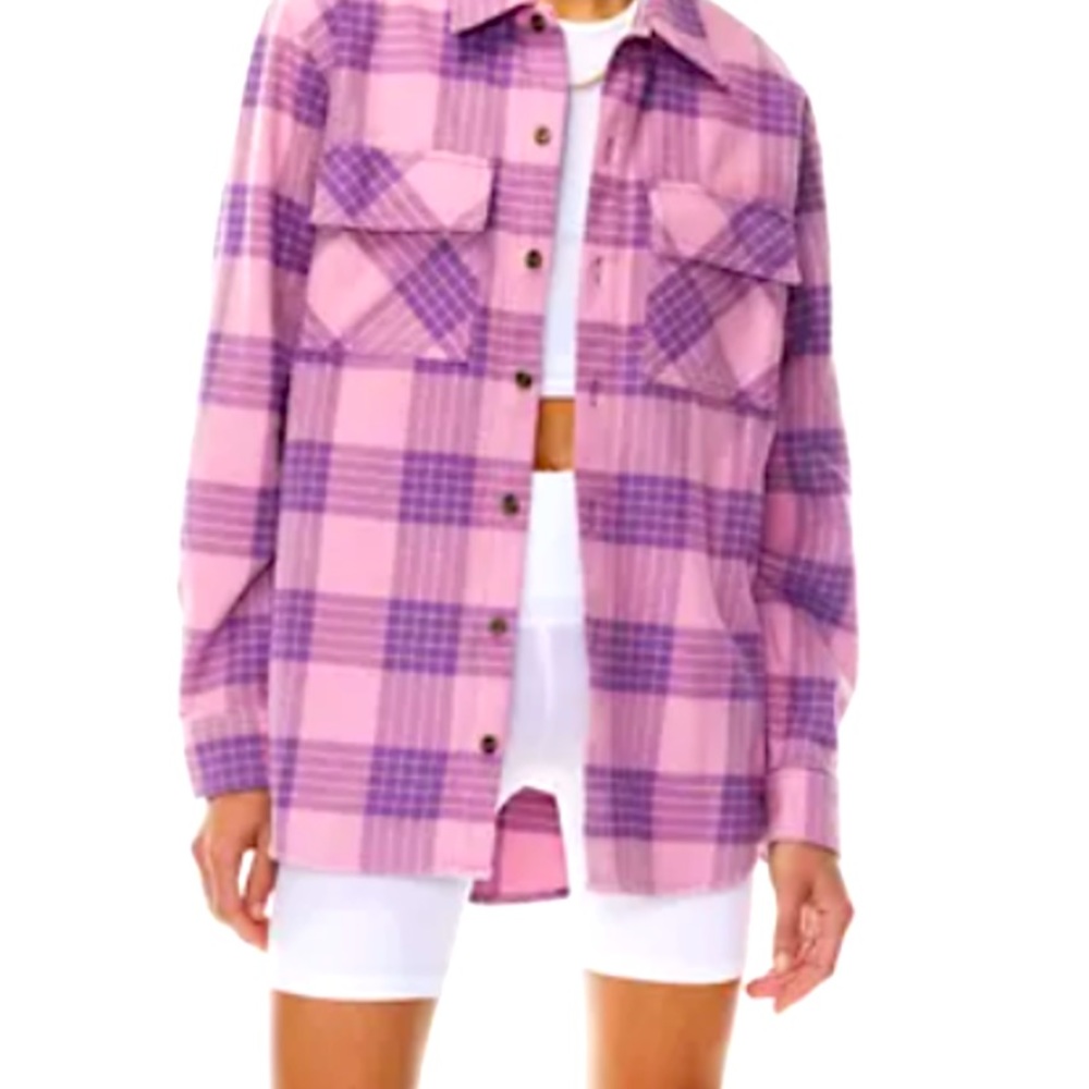 Tna oversized plaid shacket